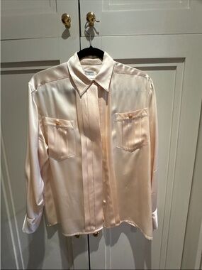 Chanel Pale Pink Silk Shirt